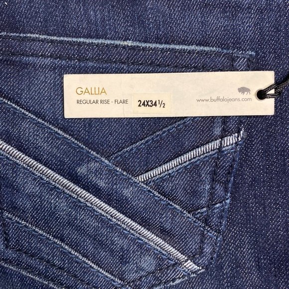 Buffalo Womens Jeans Gallia Stretch Flare Dark Wash Blue Sz 24 x 34.5 - Picture 5 of 15